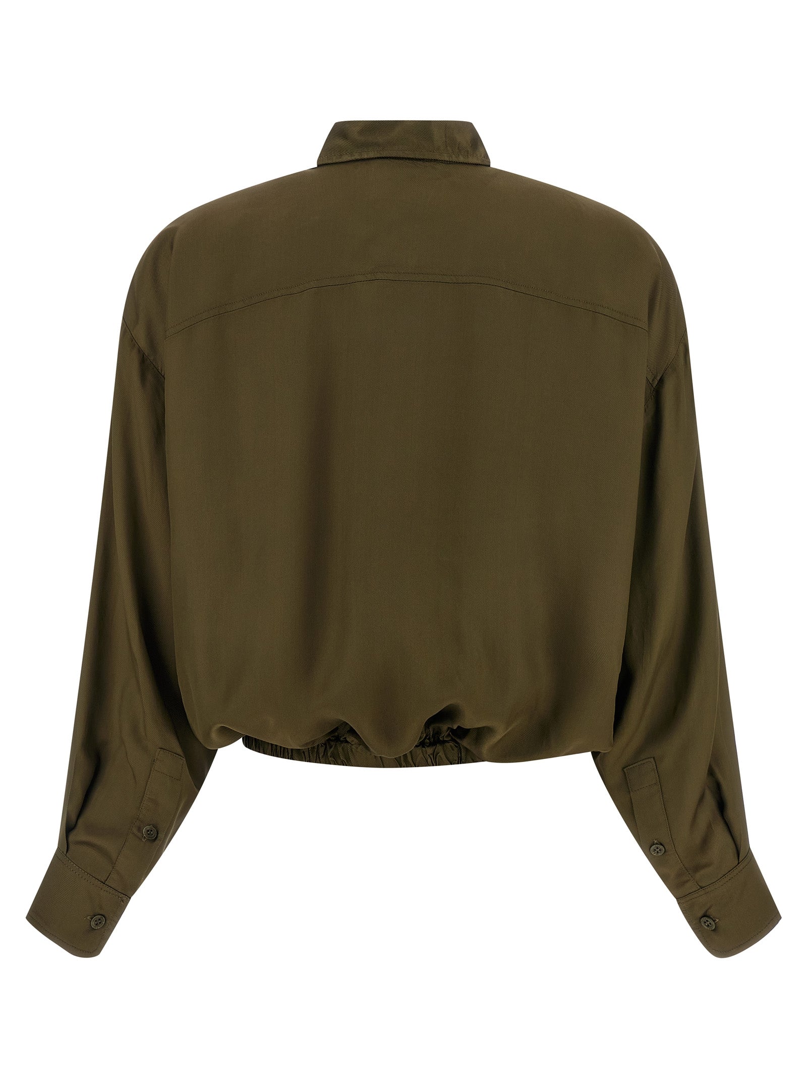 Blouse by NUDE for women in viscose bicolour, green & nude showcases a sleek silhouette, elegantly detailed with a sleek and for a sleek finish.