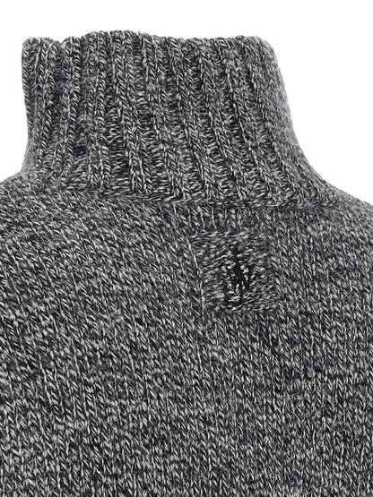 Cardigan by J.W.Anderson for men in acrylic leather & alpaca wool gray features an crisp silhouette, showcasing a sophisticated and detail for a truly crisp finish.