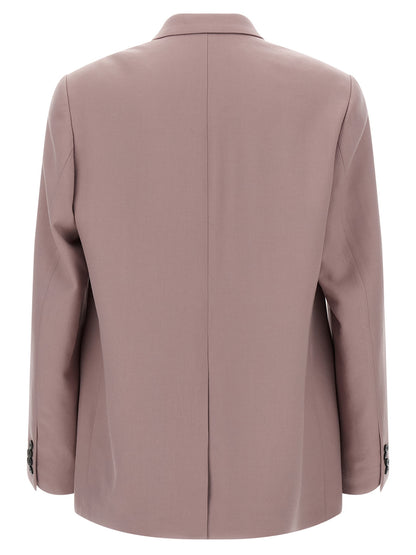 Blazer by Dries Van Noten for men in wool purple features an sartorial silhouette, showcasing a sophisticated and sartorial for a truly sartorial finish.