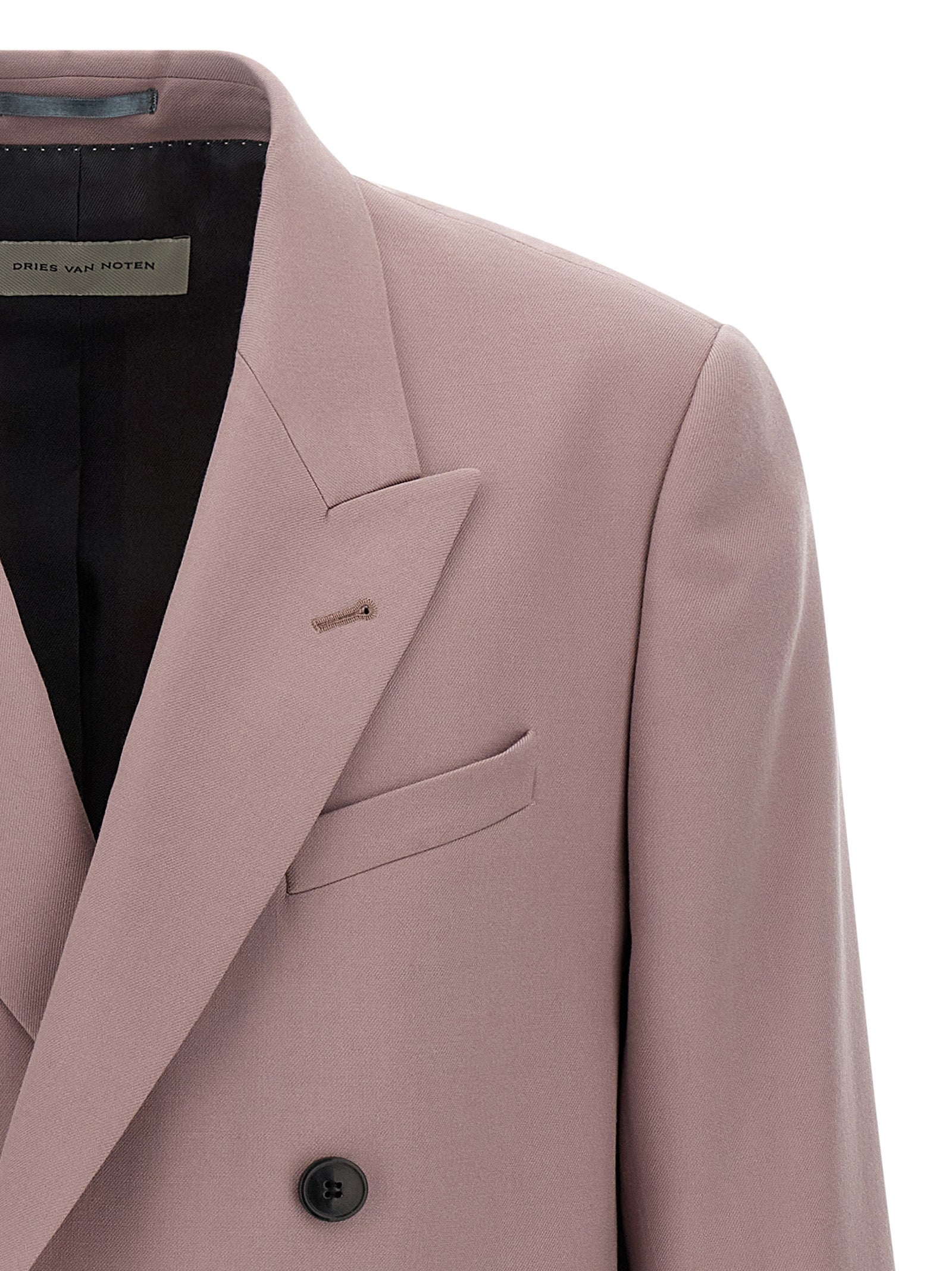 Blazer by Dries Van Noten for men in wool purple features an crisp silhouette with sophisticated and a crisp for a truly crisp finish.