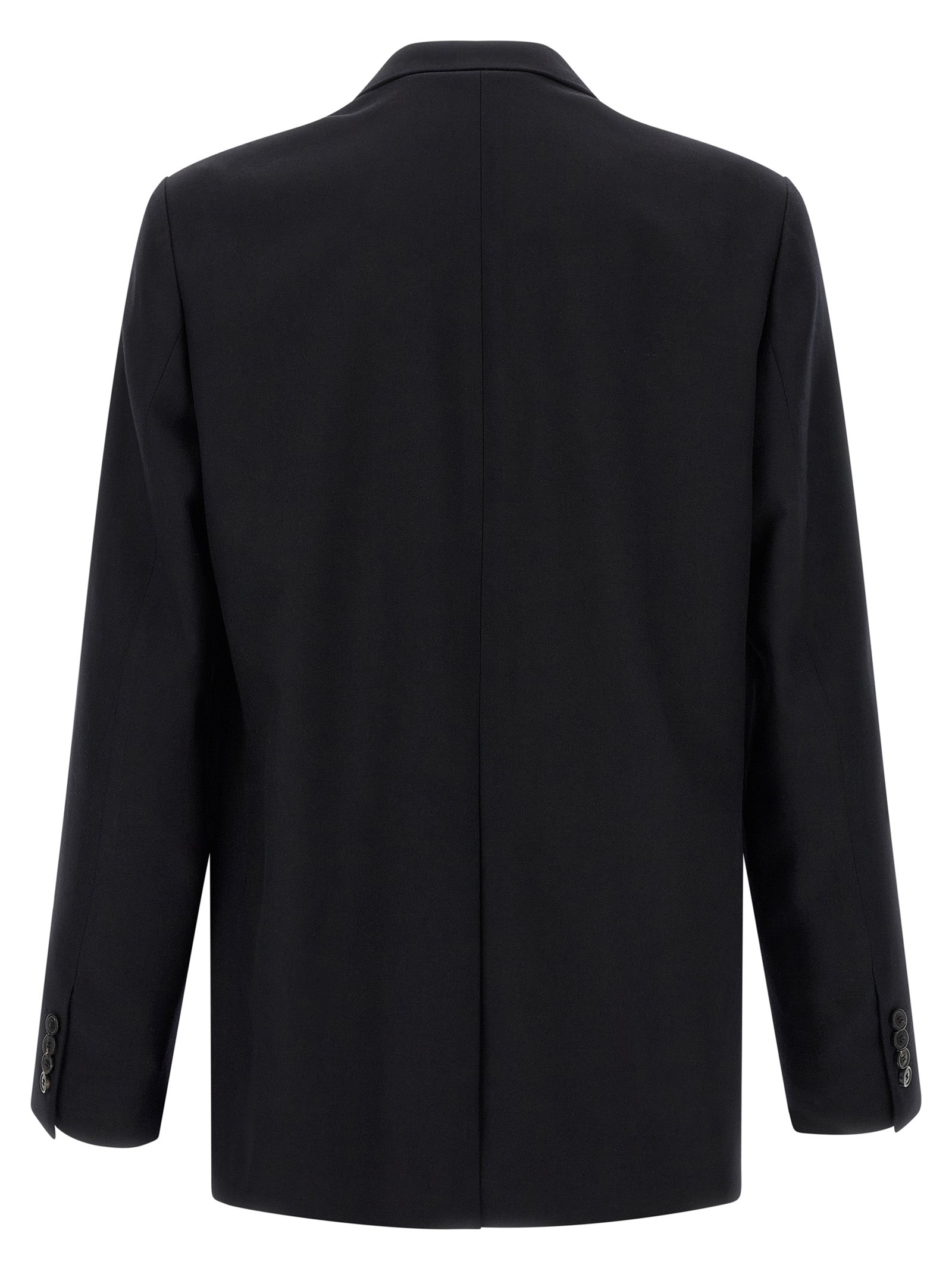 Blazer by Dries Van Noten for men in wool black showcases a polished silhouette, highlighted by a refined and polished for a sophisticated finish.