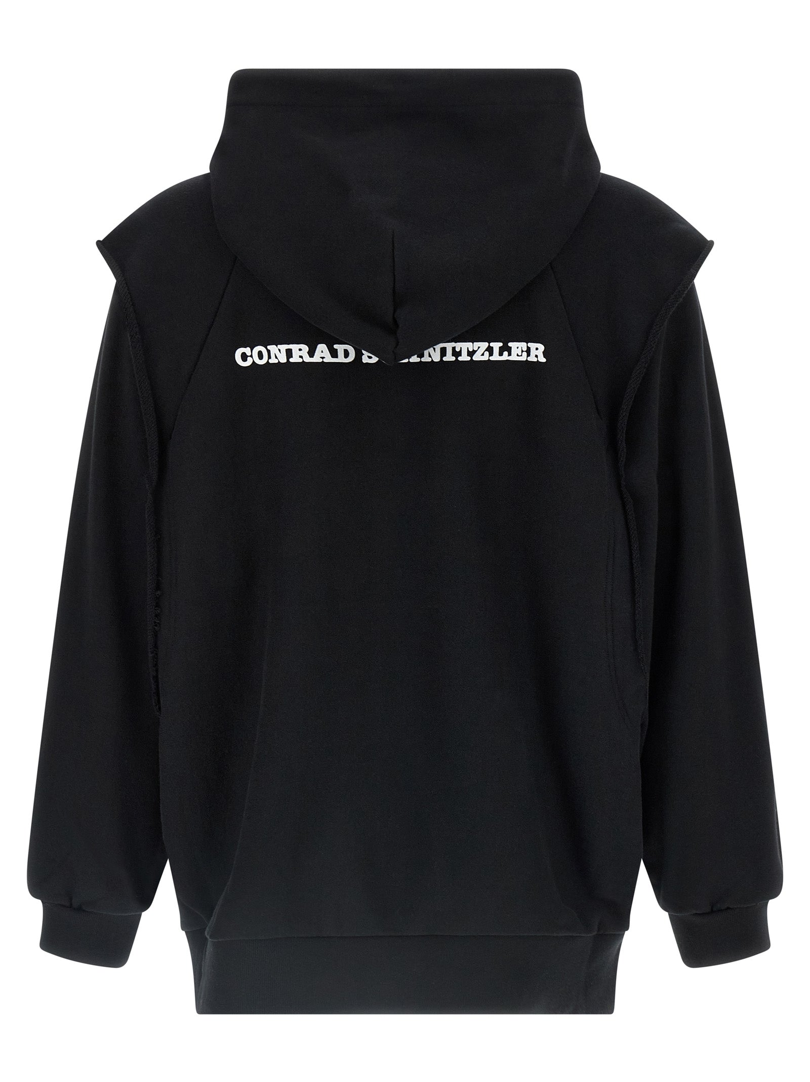Sweatshirt Hoodie by Undercover for men in cotton black & print features a slouchy chic silhouette, detailed with a slouchy chic and a signature hooded neckline for an elevated aesthetic.