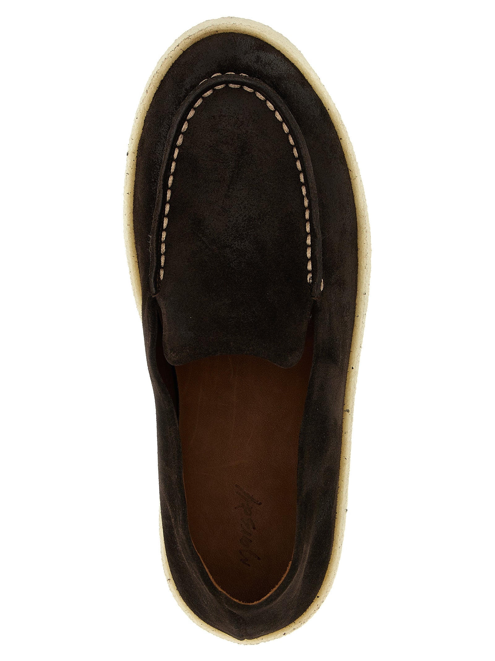 This Loafer Slip-On Shoes by Marsell for men in leather & rubber brown & natural features an exquisite silhouette from the Men's Leather & Rubber Loafer Slip-On Shoes collection, defined by a sophisticated and elegant .