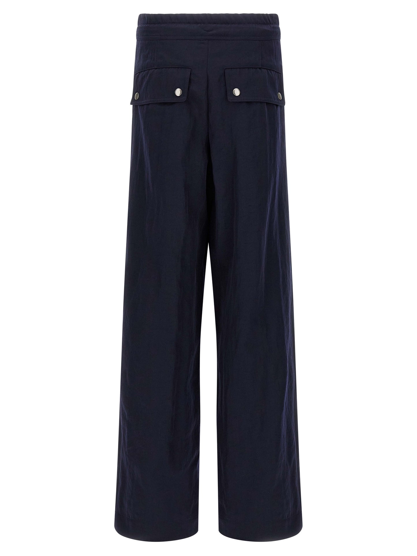 Casual Pants by Dries Van Noten for men in nylon blue presents a refined pantology silhouette, artfully defined by a refined pantology straight-leg & wide, long, and a sophisticated .