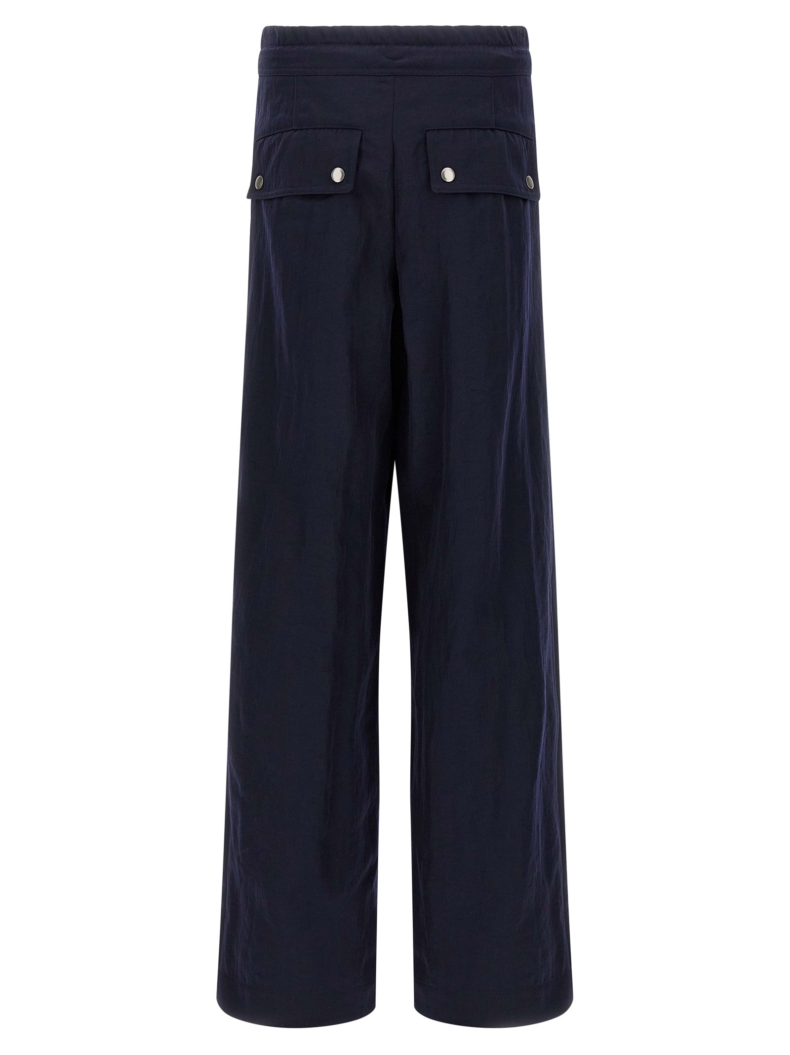 Casual Pants by Dries Van Noten for men in nylon blue presents a refined pantology silhouette, artfully defined by a refined pantology straight-leg & wide, long, and a sophisticated .