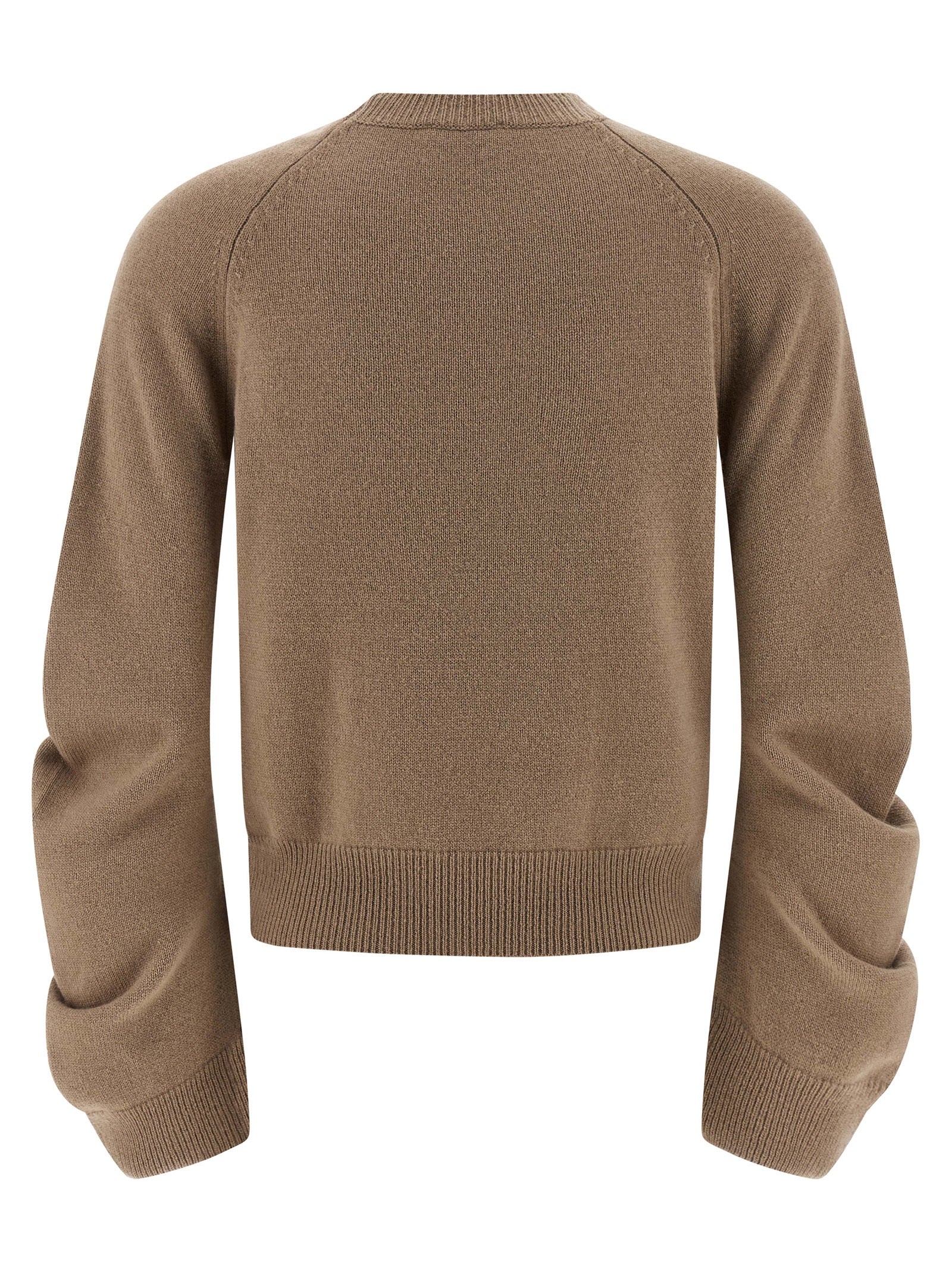 Cardigan by NUDE for women in virgin wool beige & nude showcases a captivating silhouette, artfully detailed with a captivating and for a truly sophisticated captivating look.