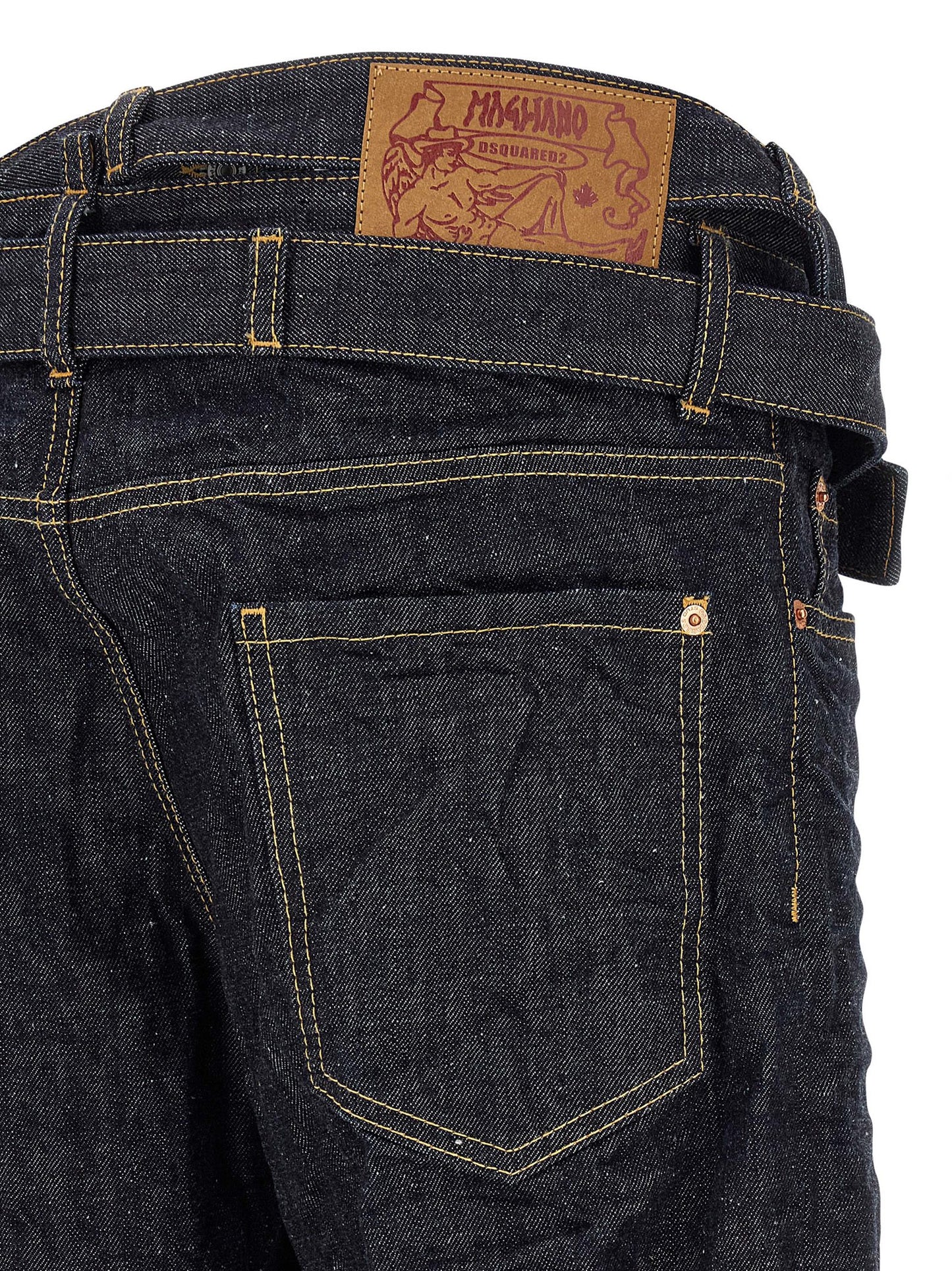 Jeans by Dsquared² for men in denim cotton blue & signature features an sophisticated and straight-leg with a precise long, creating a sophisticated and sophisticated silhouette.