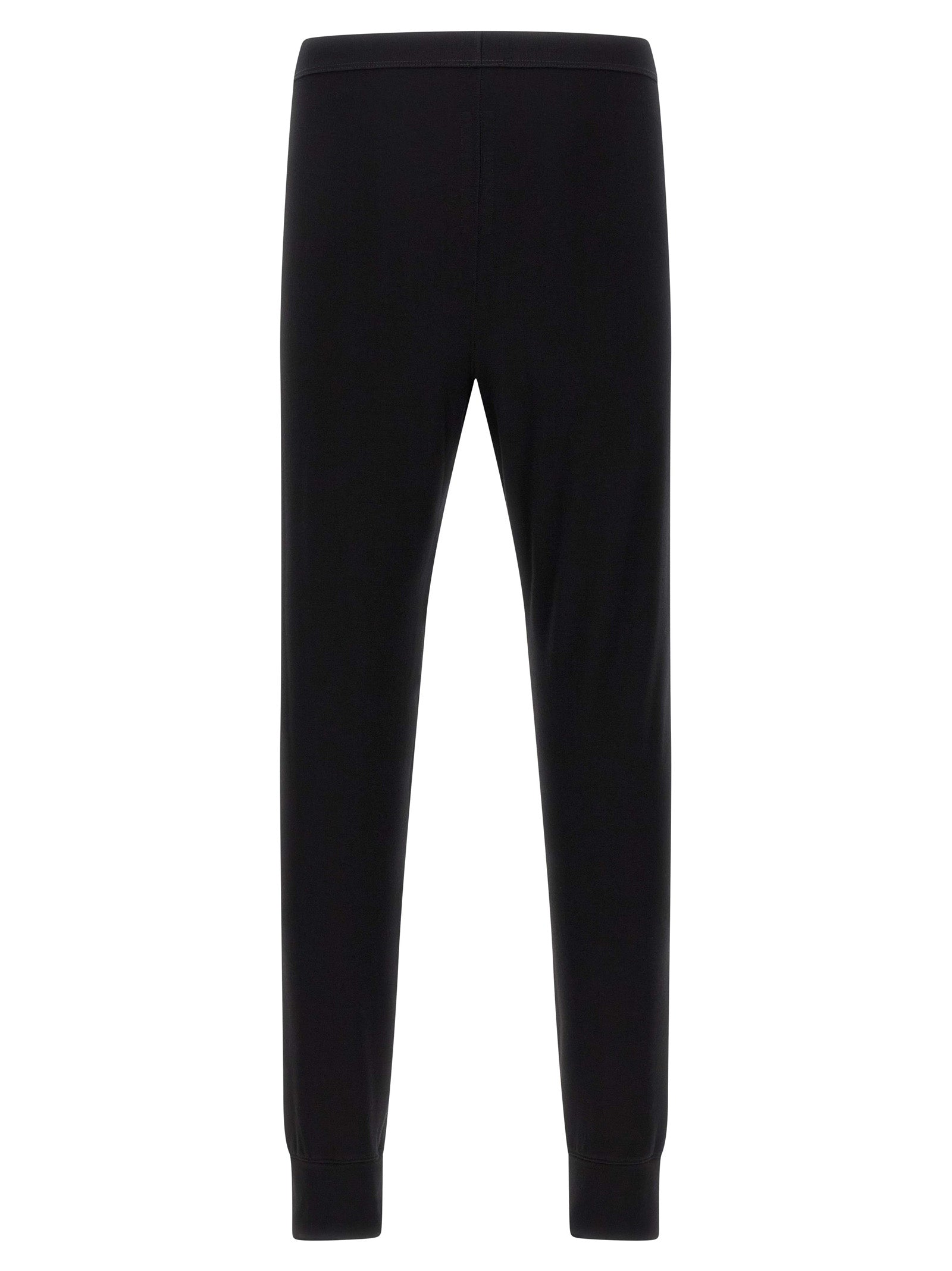 Activewear Leggings by Rick Owens for men in viscose nylon & alpaca wool black features a contemporary silhouette, showcasing advanced with a contemporary leggings, long, and .