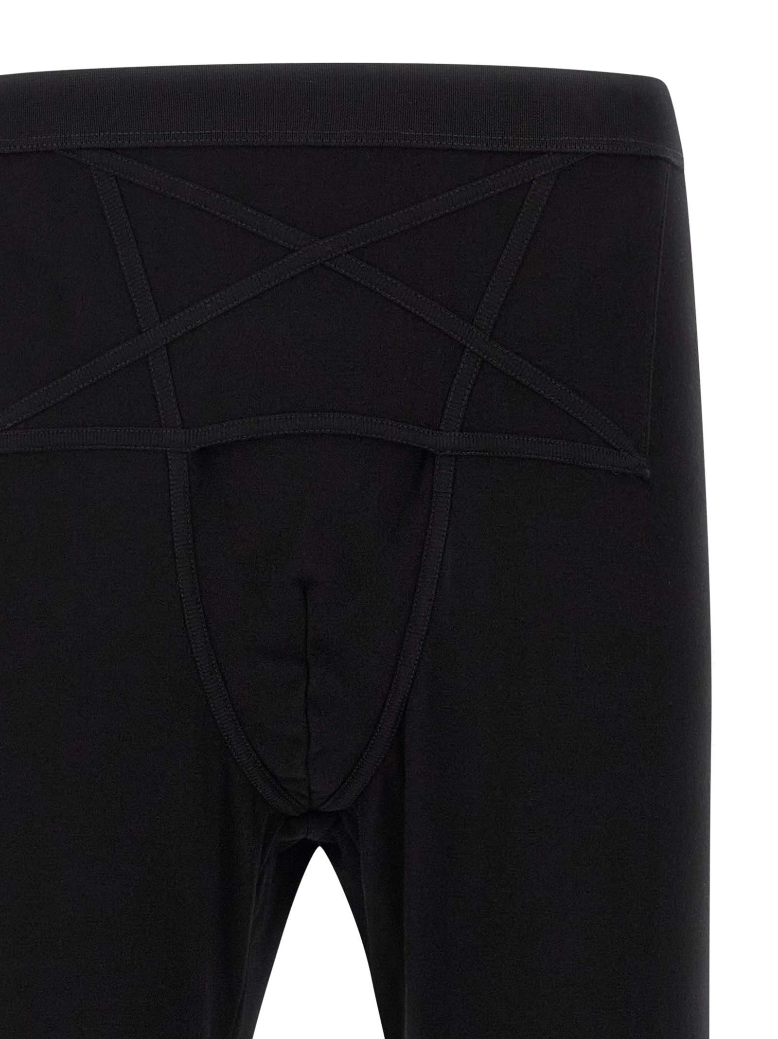 Activewear Leggings by Rick Owens for men in viscose nylon & alpaca wool black features an ergonomic leggings with , highlighting a ergonomic and long for a premium, high-performance look.