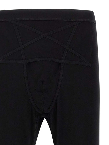 Activewear Leggings by Rick Owens for men in viscose nylon & alpaca wool black features an ergonomic leggings with , highlighting a ergonomic and long for a premium, high-performance look.