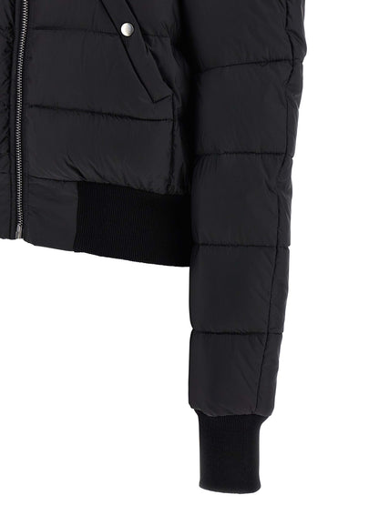 Bomber Jacket by Rick Owens for women in nylon & goose-down black presents a effortlessly chic silhouette, showcasing a sophisticated and premium insulated for a truly effortlessly chic finish.