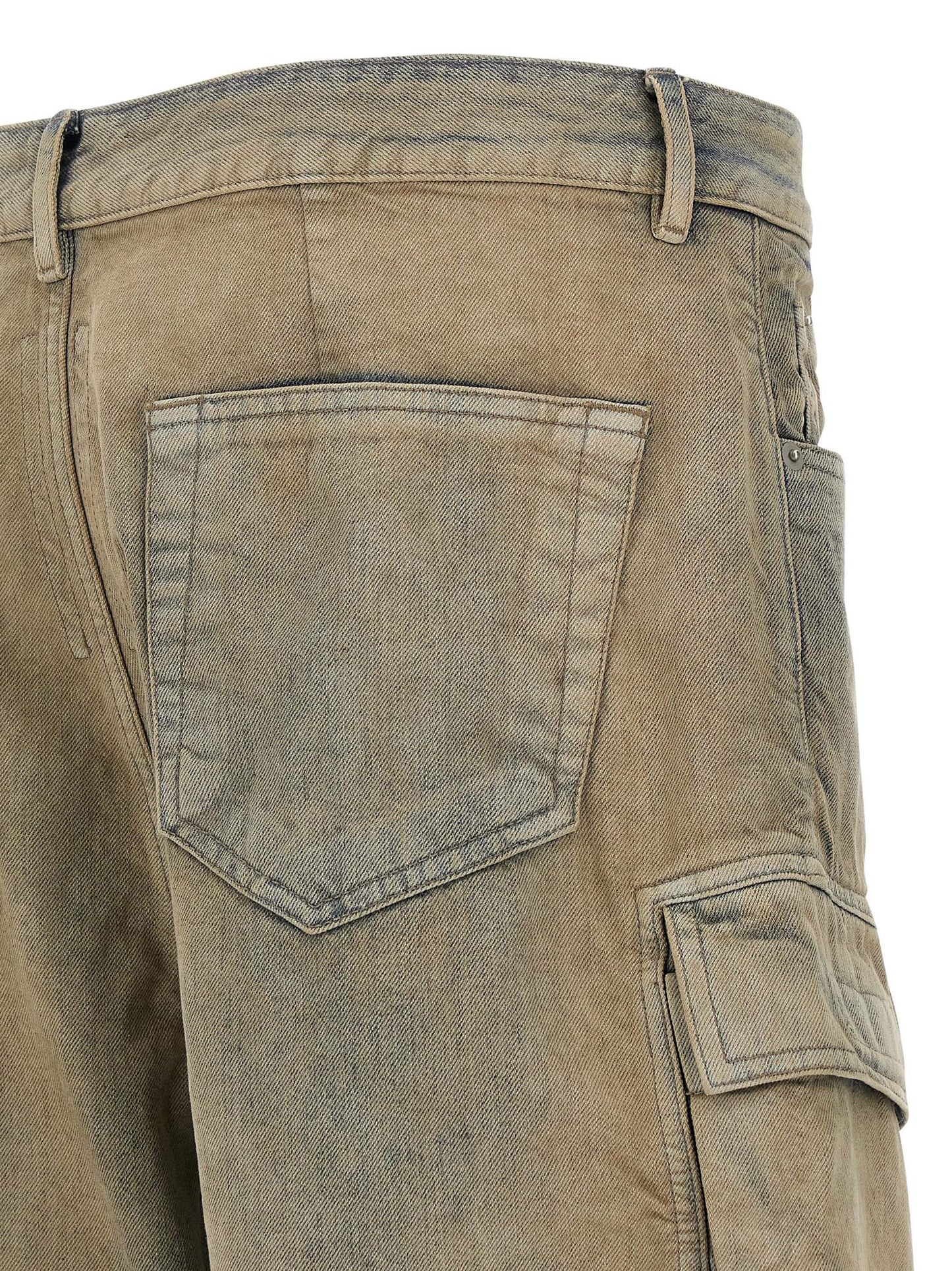 Cargo Pants by DRKSHDW for men in denim cotton beige features an smart casual straight-leg & wide and long, expertly tailored with a low rise and smart casual utilitarian details for a sophisticated look.