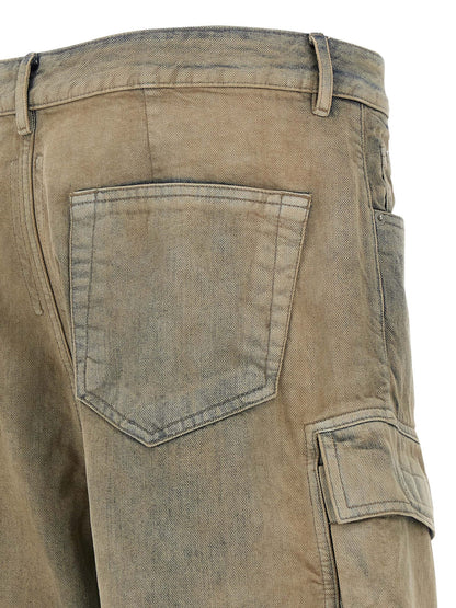 Cargo Pants by DRKSHDW for men in denim cotton beige features an smart casual straight-leg & wide and long, expertly tailored with a low rise and smart casual utilitarian details for a sophisticated look.