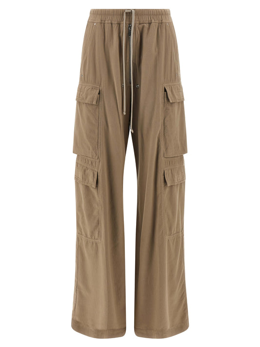 Cargo Pants by DRKSHDW for women in cotton canvas beige features an stylish flared & wide with a long and , expertly finished with stylish utility detailing.
