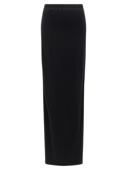 Skirt by DRKSHDW for women in cotton black features a captivating silhouette, showcasing the captivating Women's Cotton Mini Skirt design with a sophisticated mini for a captivating look.