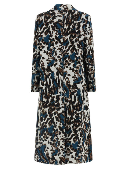 Overcoat by Missoni for women in polyamide wool multicolor & jacquard showcases a enveloping silhouette, detailed with distinctive pockets and a enveloping v-neck neckline.