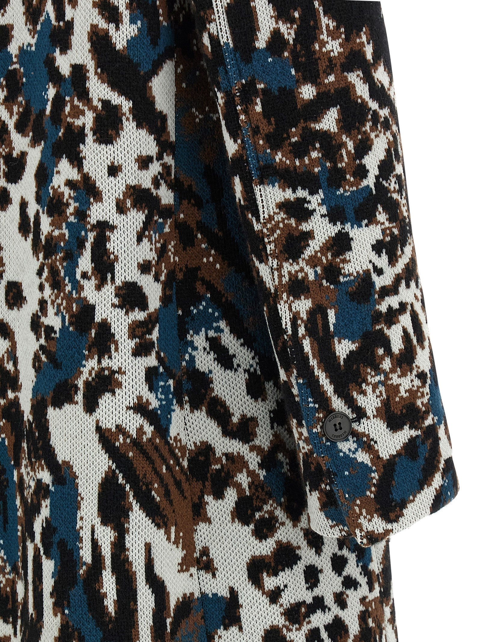 Overcoat by Missoni for women in polyamide wool multicolor & jacquard features an voluminous silhouette, showcasing distinct pockets and a voluminous for a truly voluminous aesthetic.