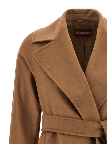 Max Mara Women's Viscose & Virgin Wool Overcoat - Brown Monogram