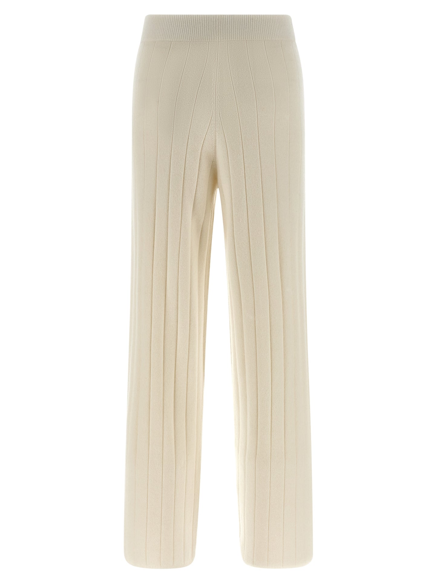 Joggers by Max Mara for women in cashmere white presents a refined pantology silhouette, artfully defined by a refined pantology wide, long, and a sophisticated .