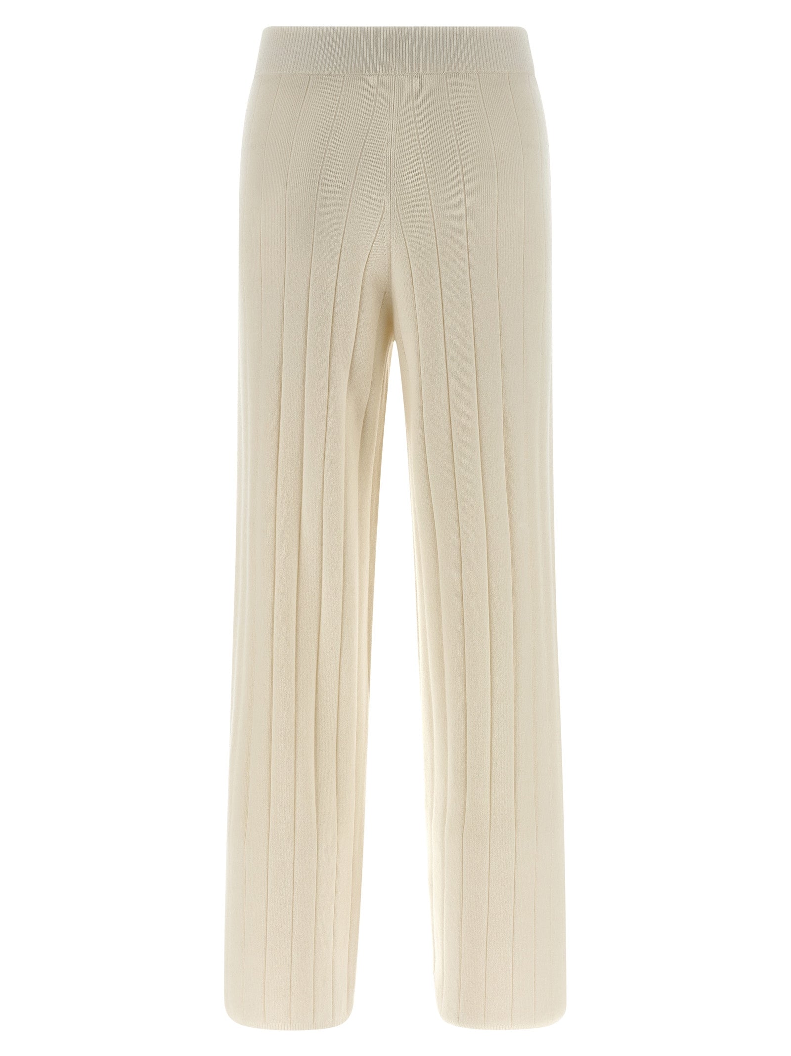 Joggers by Max Mara for women in cashmere white presents a refined pantology silhouette, artfully defined by a refined pantology wide, long, and a sophisticated .