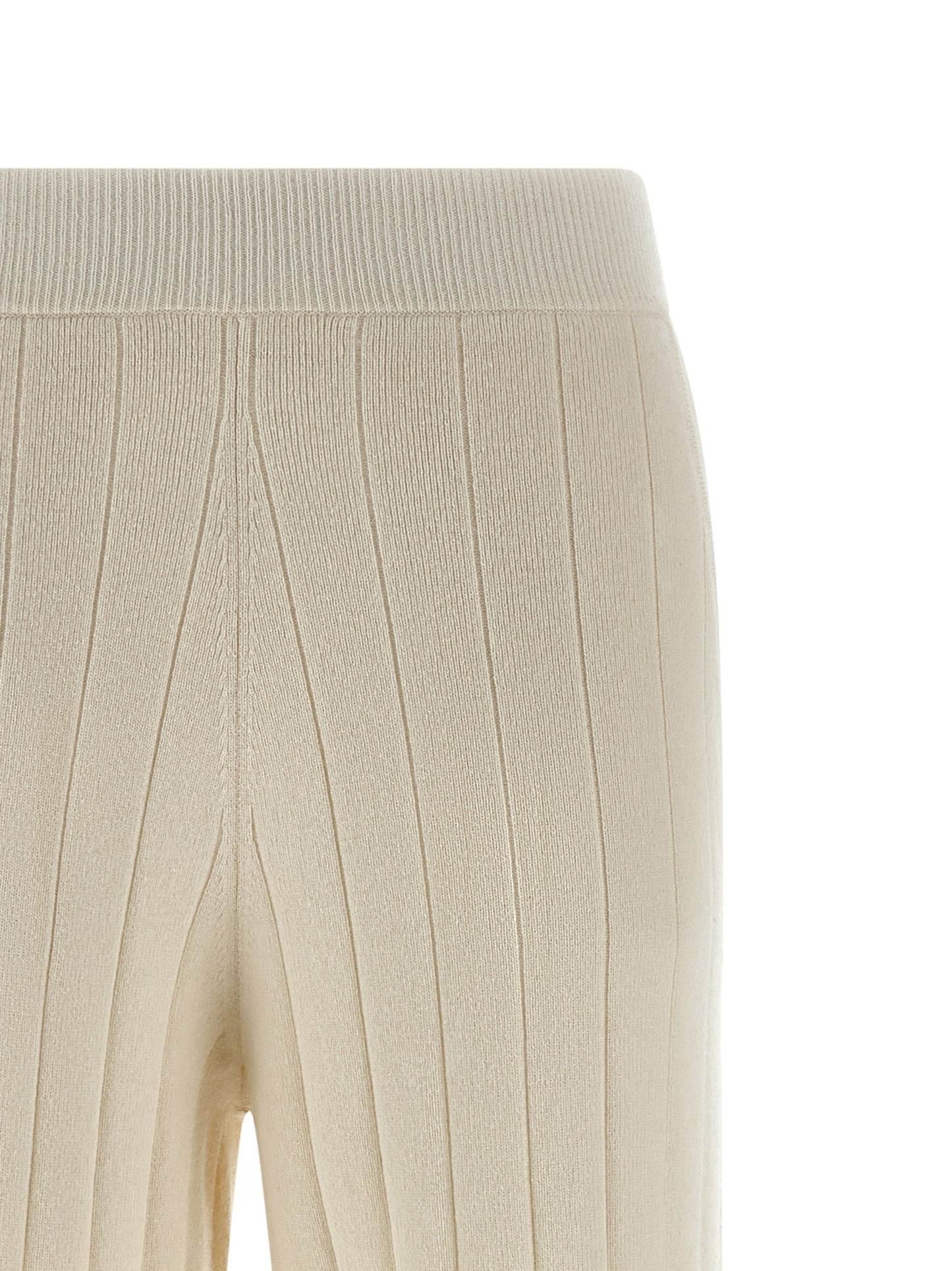 Joggers by Max Mara for women in cashmere white features a polished silhouette with a polished wide, reaching a polished long and finished with a polished .