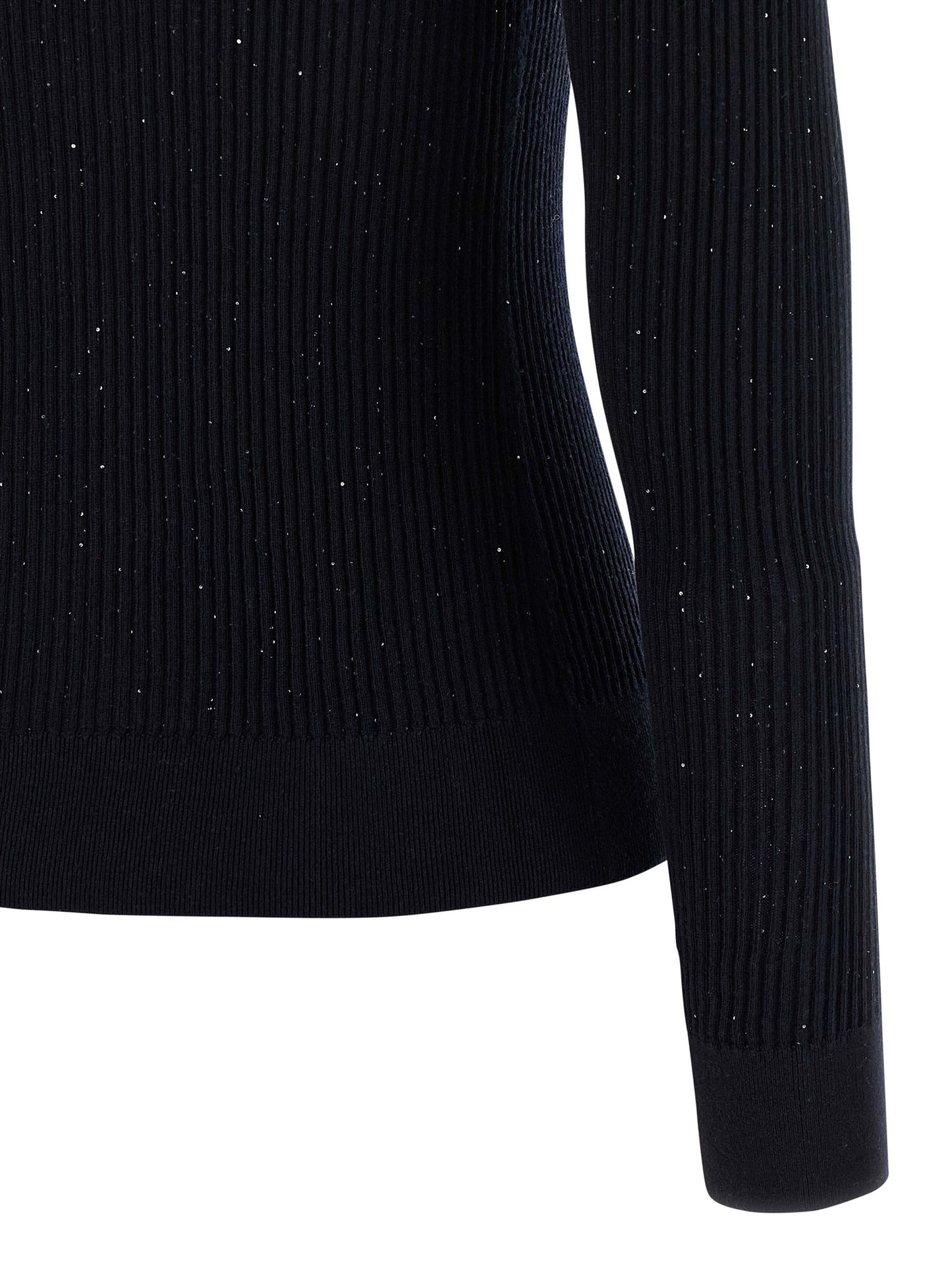 Cardigan by Max Mara for women in silk wool & sequins blue features an impeccable silhouette, showcasing a sophisticated and detail for a truly impeccable finish.