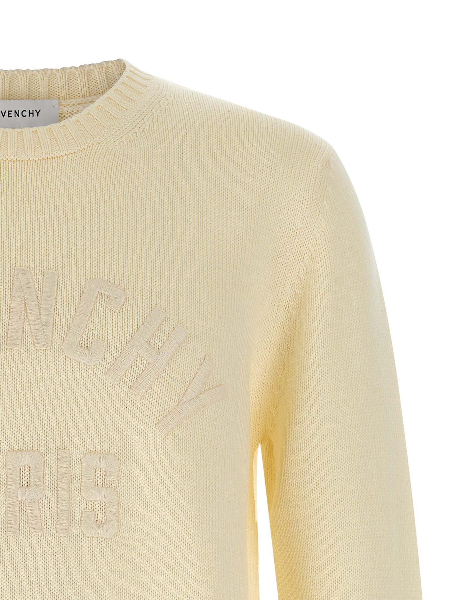 Cardigan by Givenchy for men in cotton beige presents a textural silhouette, artfully finished with a textural and for a sophisticated, textural look.