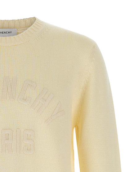 Cardigan by Givenchy for men in cotton beige presents a textural silhouette, artfully finished with a textural and for a sophisticated, textural look.