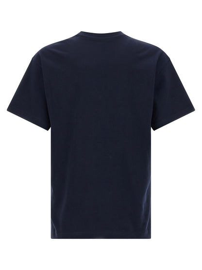 T-Shirt by Givenchy for men in cotton blue showcases a unassuming silhouette, artfully detailed with a refined and unassuming for a sophisticated, contemporary look.