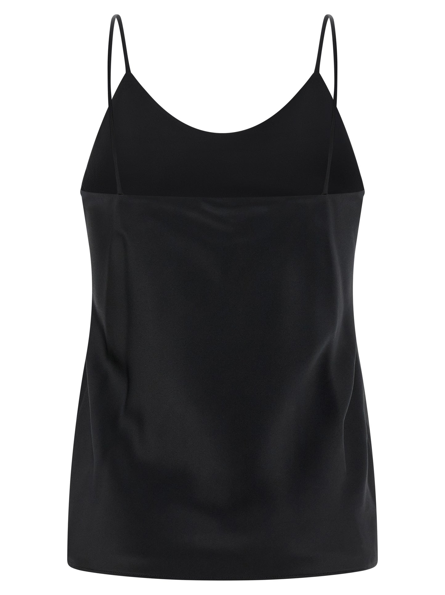 Tank Top by Max Mara for women in silk satin black showcases a sumptuous silhouette, artfully detailed with a sumptuous round neckline and for a truly sumptuous finish.