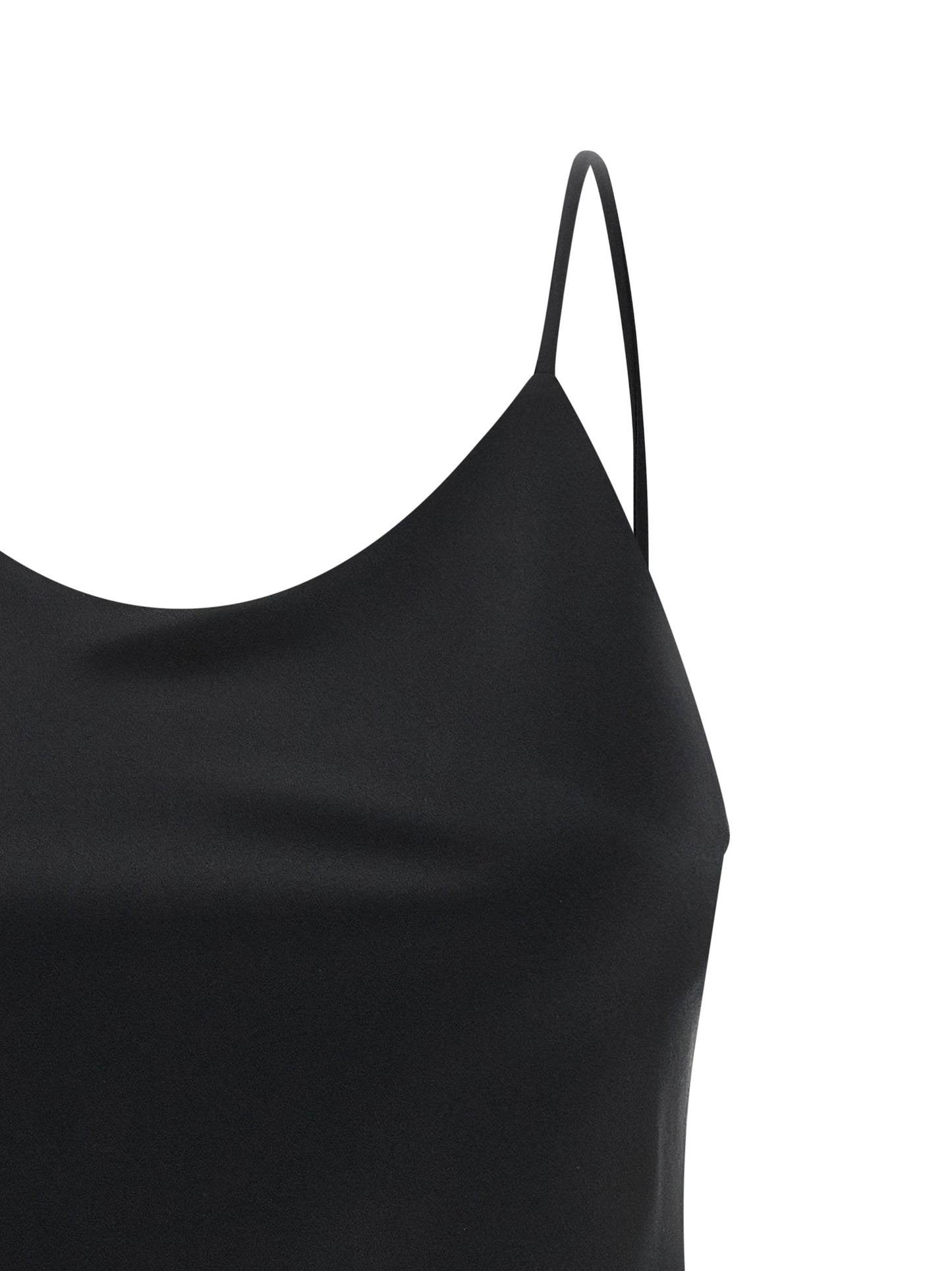 Tank Top by Max Mara for women in silk satin black features an bespeak silhouette, showcasing an bespeak and bespeak for a truly sophisticated look.