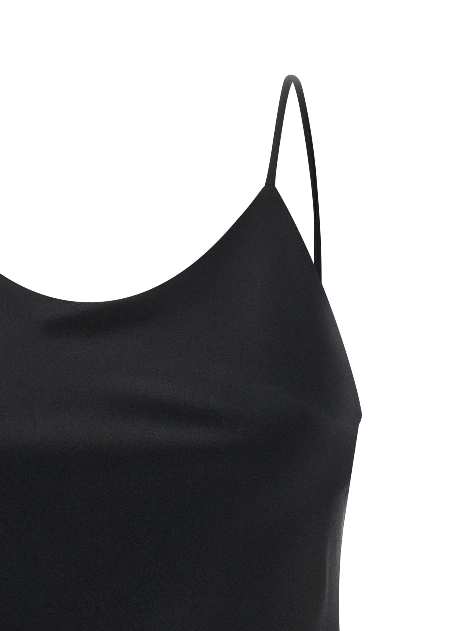 Tank Top by Max Mara for women in silk satin black features an bespeak silhouette, showcasing an bespeak and bespeak for a truly sophisticated look.