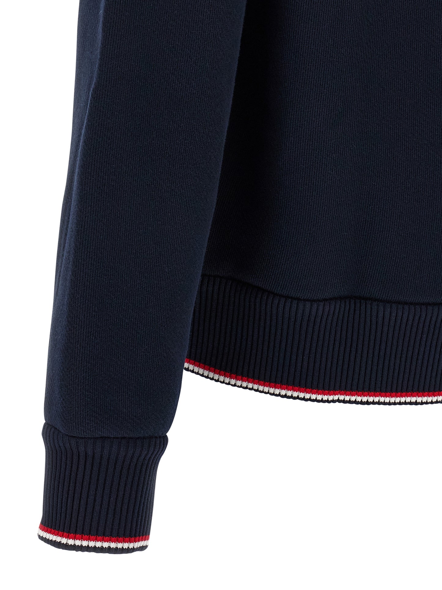 Sweatshirt by Thom Browne for men in polyamide cotton blue features an magnificent silhouette, showcasing a sophisticated and detail for a truly magnificent finish.