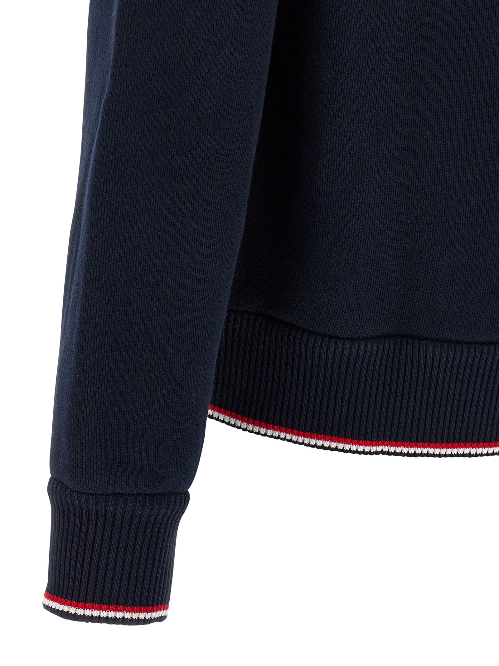 Sweatshirt by Thom Browne for men in polyamide cotton blue features an magnificent silhouette, showcasing a sophisticated and detail for a truly magnificent finish.