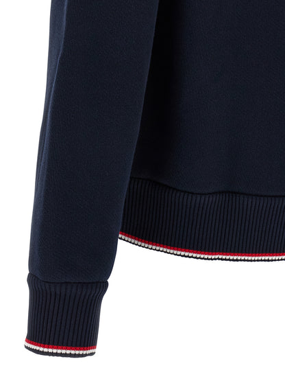Sweatshirt by Thom Browne for men in polyamide cotton blue features an magnificent silhouette, showcasing a sophisticated and detail for a truly magnificent finish.