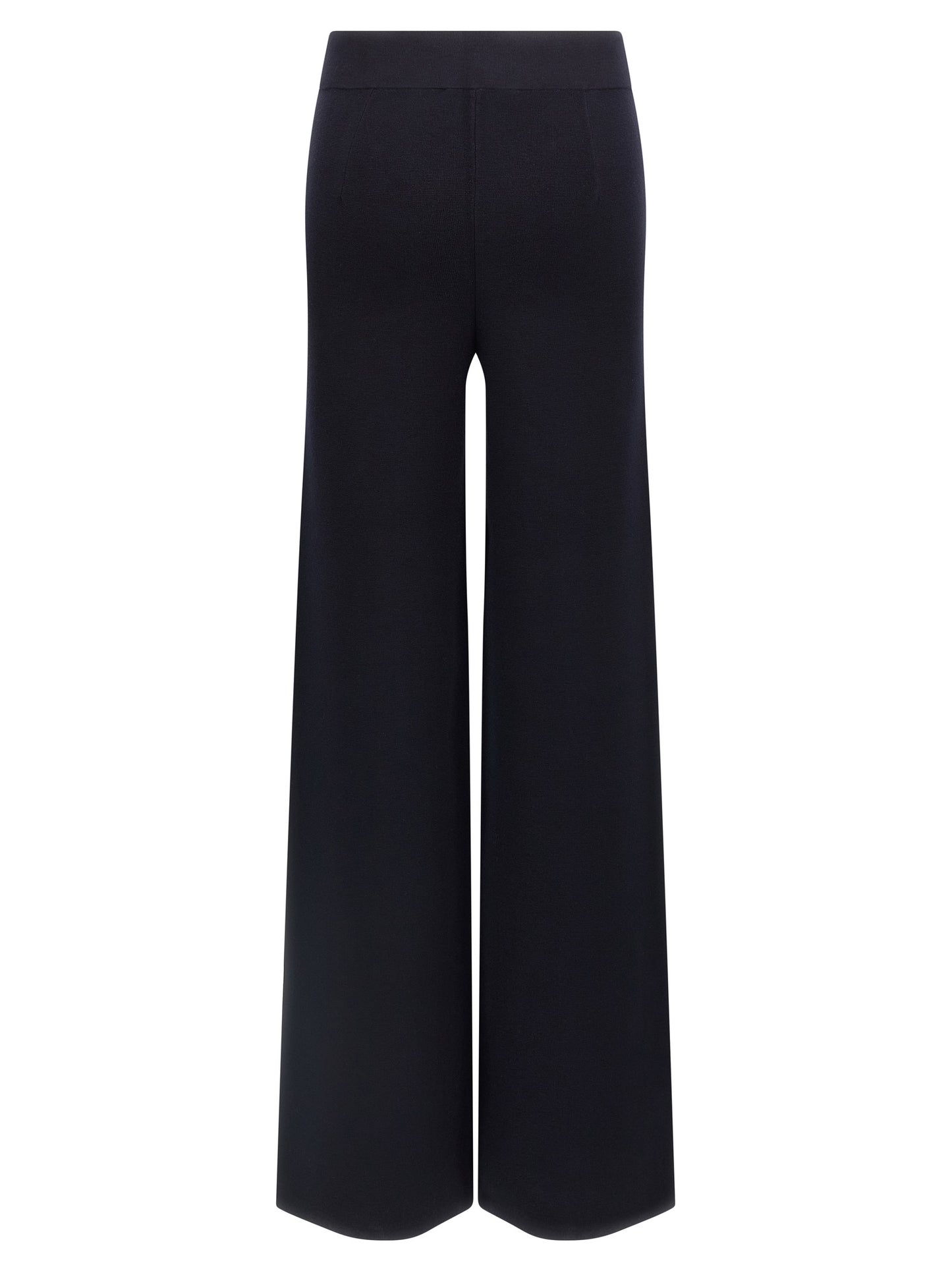 Trousers by Max Mara for women in polyester & viscose blue features a artisanal silhouette, showcasing a sophisticated wide with a long and for a artisanal finish.