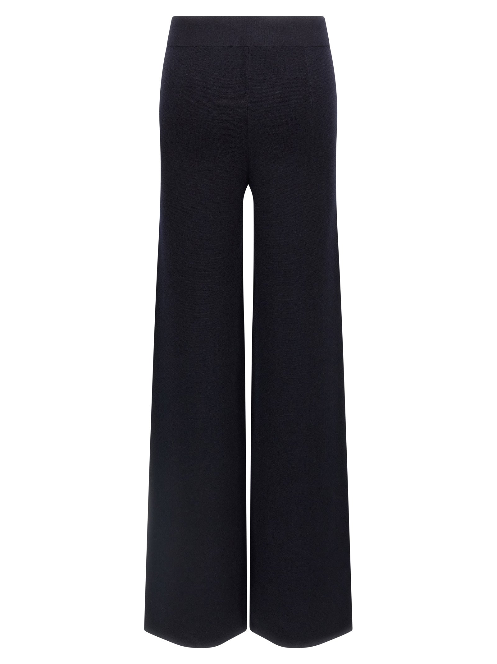 Trousers by Max Mara for women in polyester & viscose blue features a artisanal silhouette, showcasing a sophisticated wide with a long and for a artisanal finish.