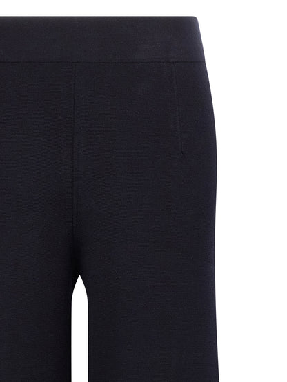 Trousers by Max Mara for women in polyester & viscose blue presents a smart silhouette, meticulously detailed with a smart wide, a smart long, and a smart .