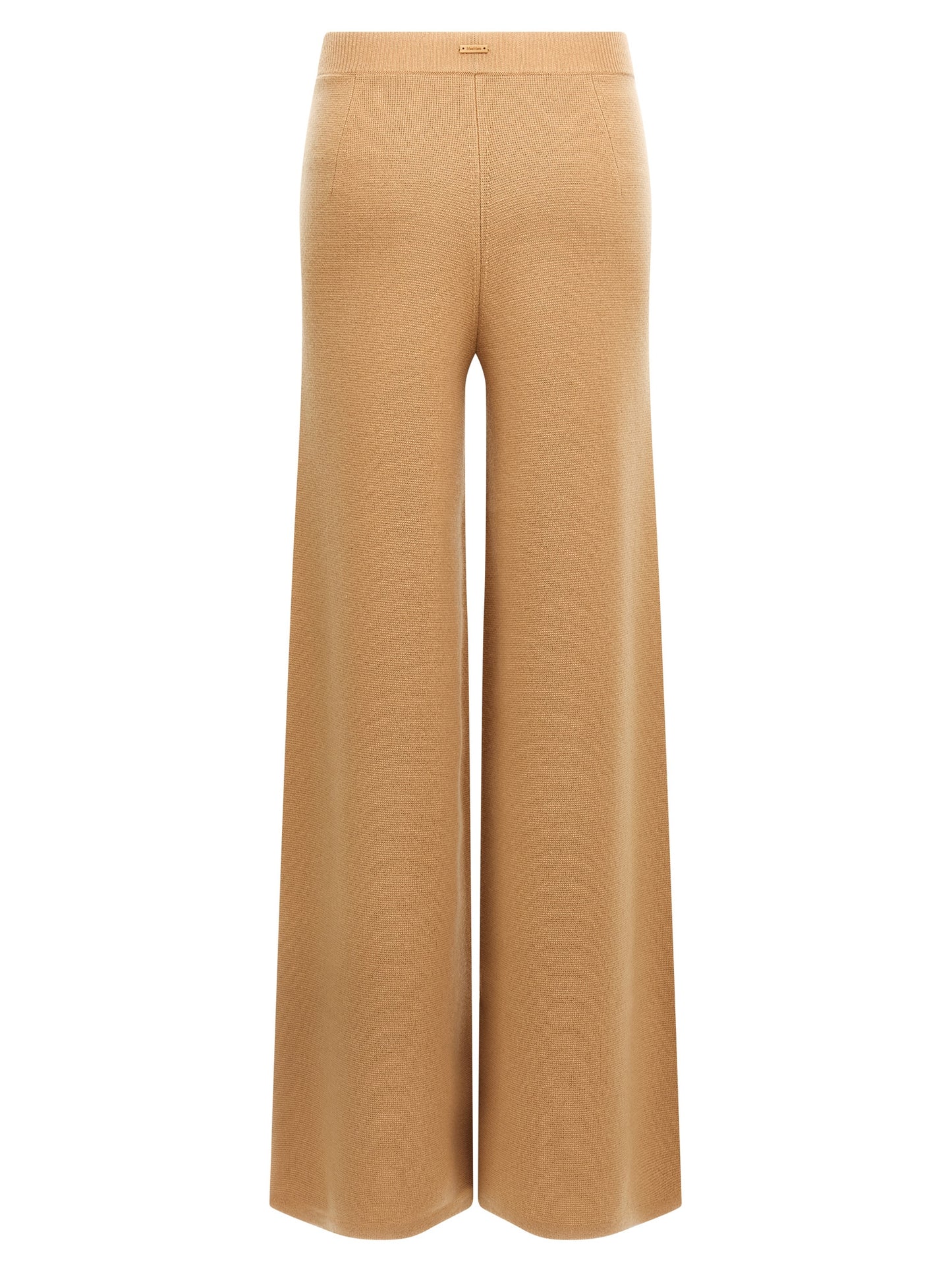 Trousers by Max Mara for women in cashmere wool brown features a sculptural silhouette, showcasing a sculptural flared & wide and long with a sophisticated for a sculptural finish.