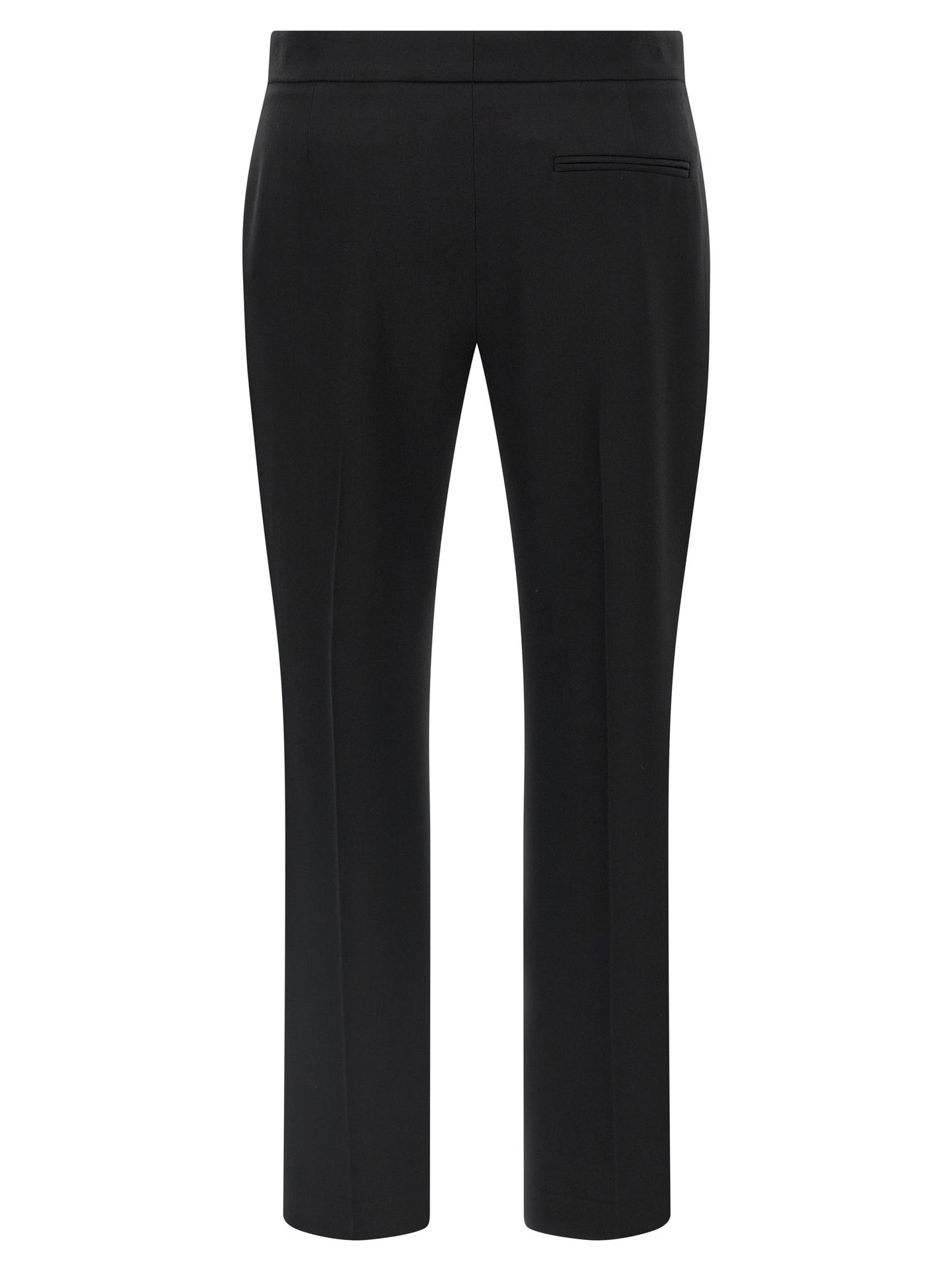 Trousers by Alexander McQueen for women in wool black features an on trend silhouette, showcasing a sophisticated straight-leg & cigarette with a long and for an on trend finish.