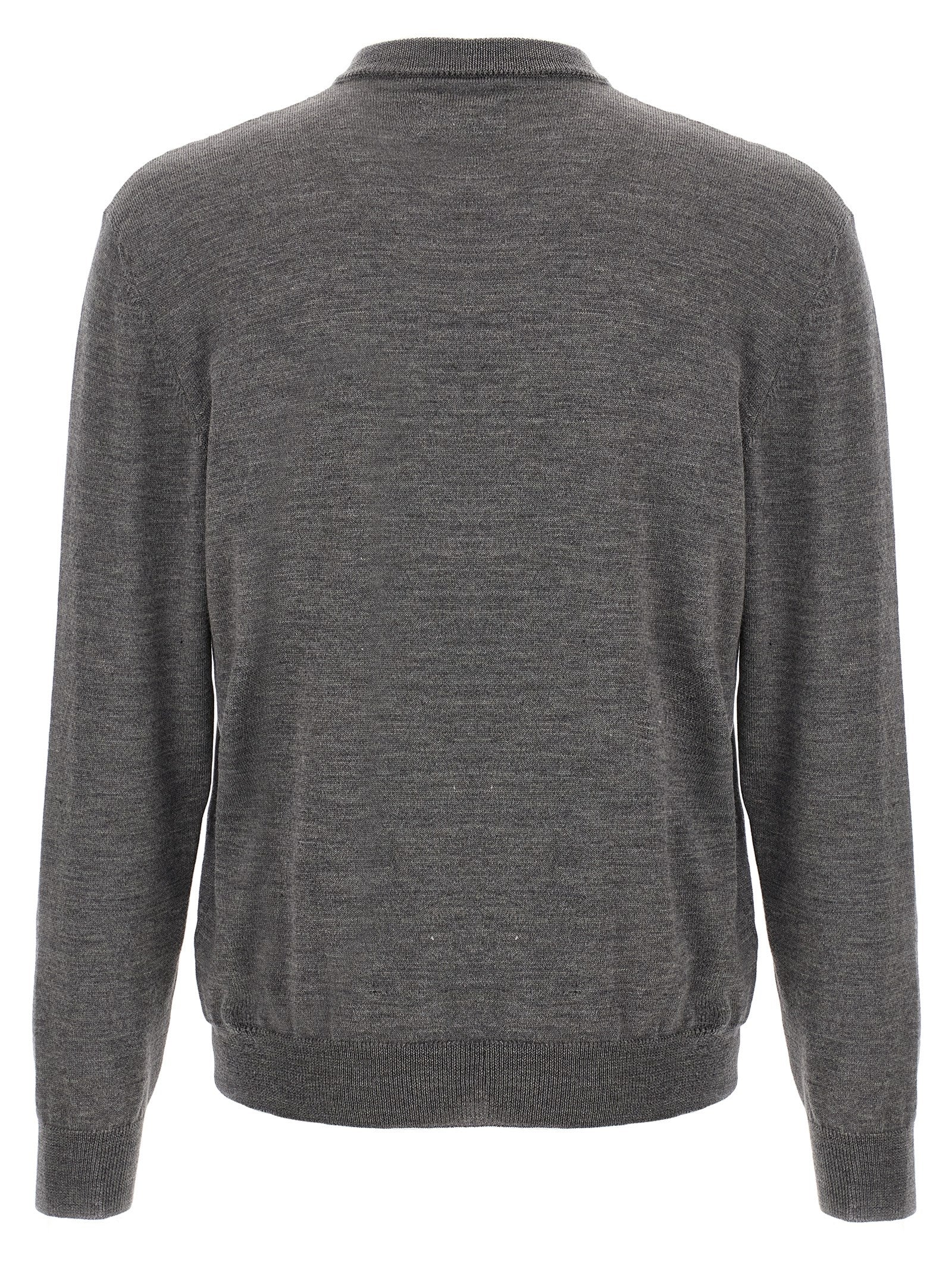 Cardigan by Magliano for men in wool gray, patterned & jacquard showcases a captivating silhouette, artfully detailed with a captivating and crew neckline for a truly sophisticated captivating look.