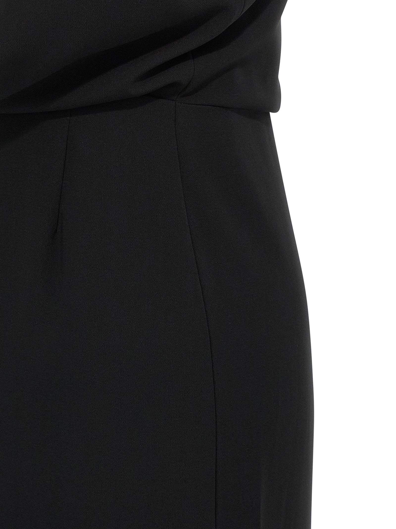 Dress by Max Mara for women in polyester black features a dramatic silhouette, showcasing an elegant and that flows into a dramatic long.