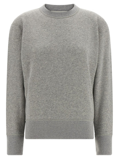 Activewear Sweatshirt by Darkpark for women in cashmere cotton blend gray presents a dynamic silhouette, featuring a dynamic and detailed with functional .