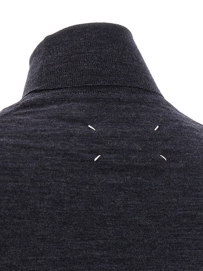 Maison Margiela Blue Wool Cardigan