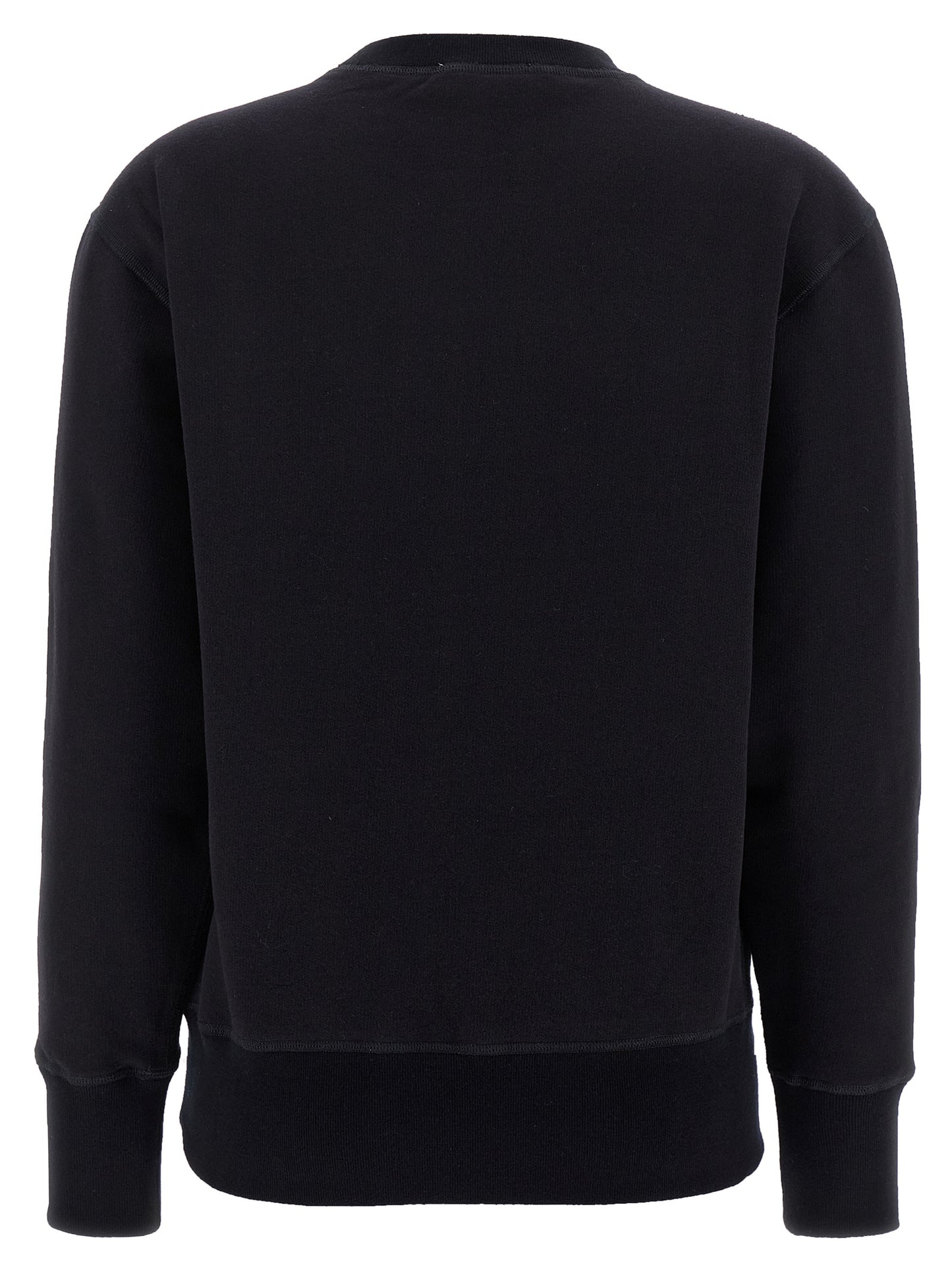 Activewear Sweatshirt by Darkpark for women in cashmere cotton blend blue presents a dynamic silhouette, featuring a dynamic crew neckline and detailed with functional .