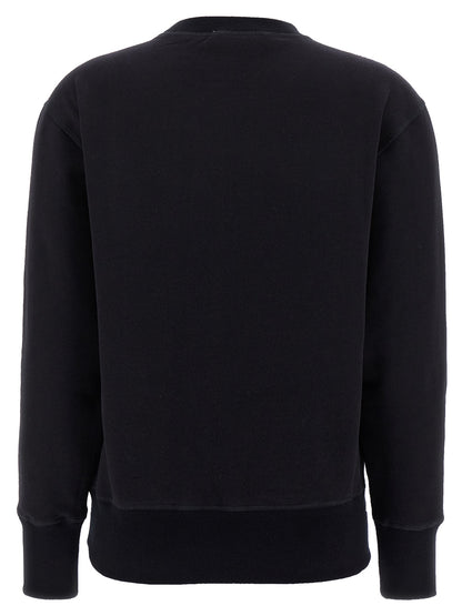 Activewear Sweatshirt by Darkpark for women in cashmere cotton blend blue presents a dynamic silhouette, featuring a dynamic crew neckline and detailed with functional .