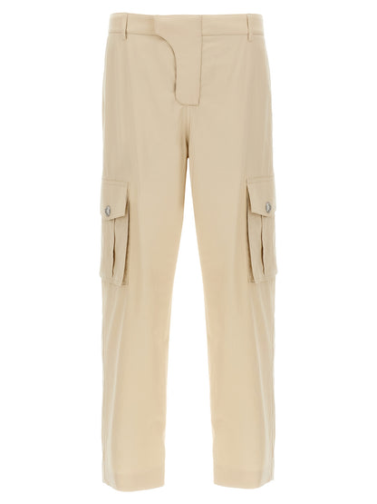 Cargo Pants by Balmain for men in cotton beige & signature features an smart casual straight-leg and long, expertly tailored with a and smart casual utilitarian details for a sophisticated look.
