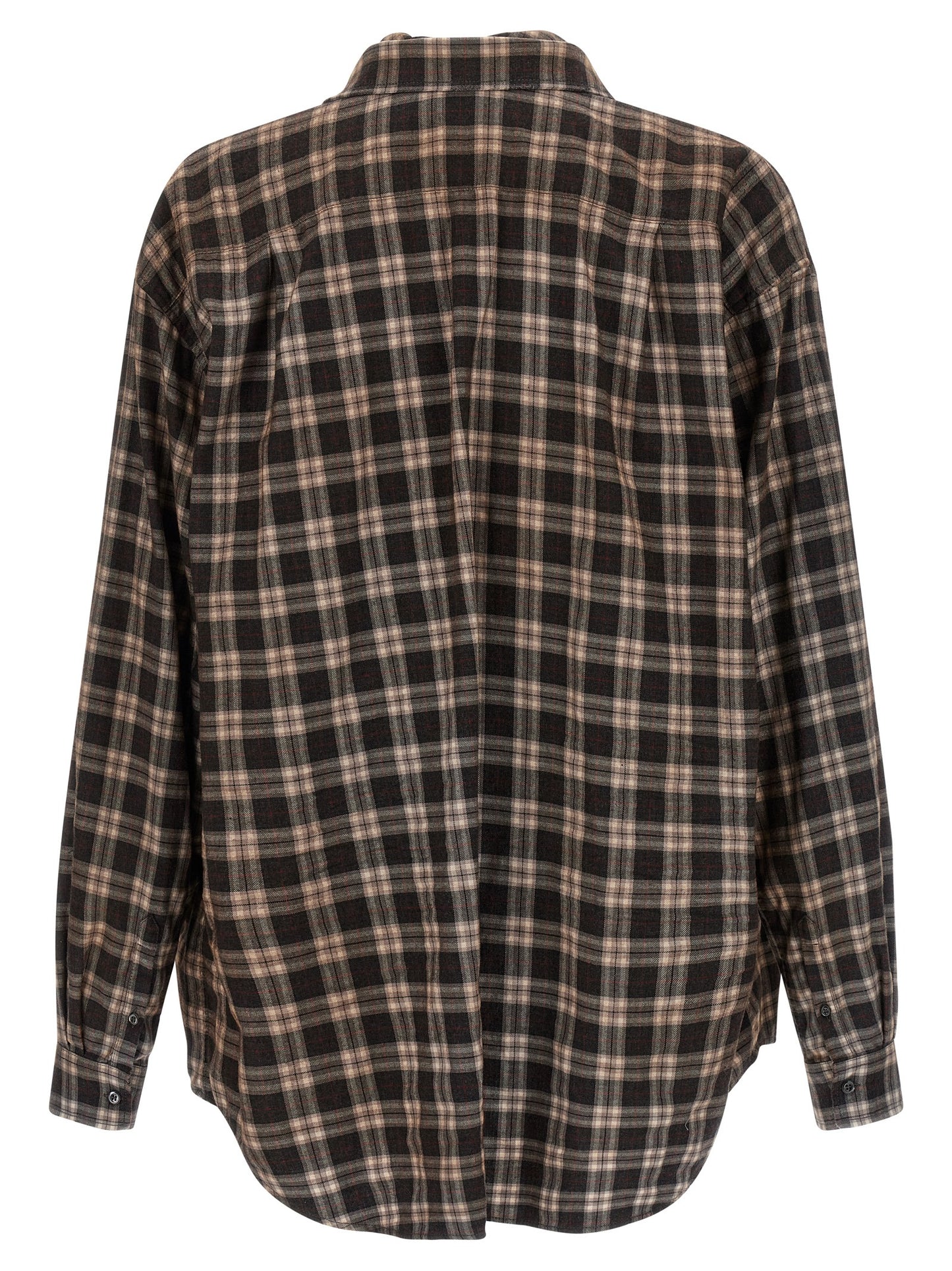 Shirt by Dsquared² for men in cotton multicolor & patterned showcases a sharp silhouette, elegantly detailed with a sharp and sharp .