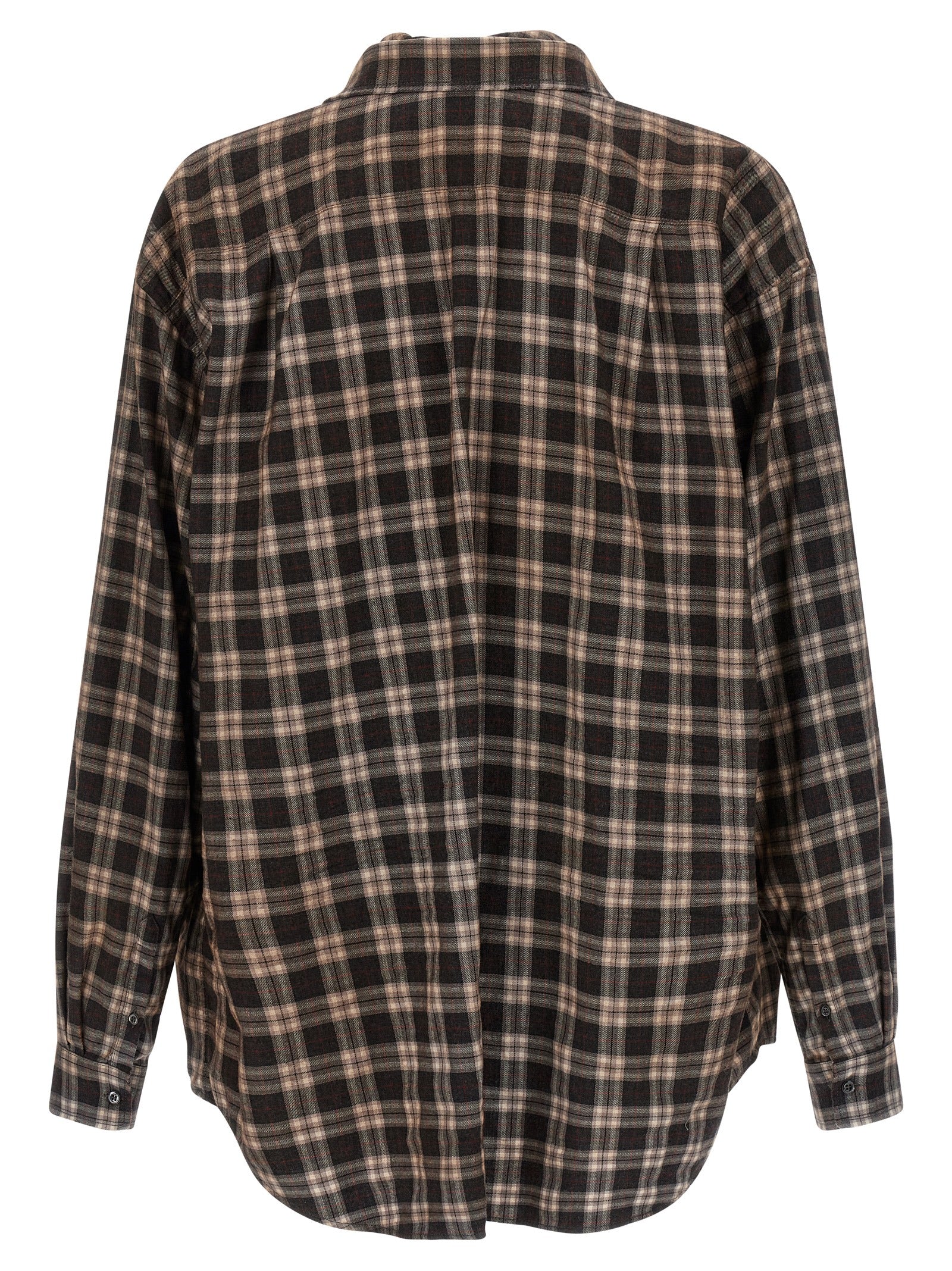 Shirt by Dsquared² for men in cotton multicolor & patterned showcases a sharp silhouette, elegantly detailed with a sharp and sharp .