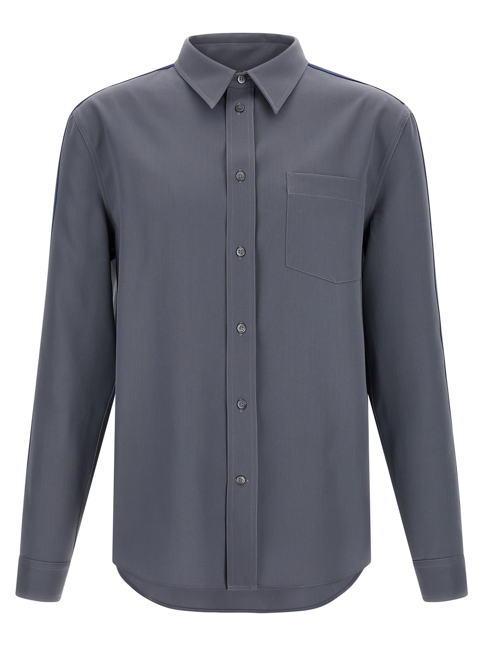 Shirt by Marni for men in virgin wool gray presents a discerning silhouette, showcasing a sophisticated and for a truly discerning finish.